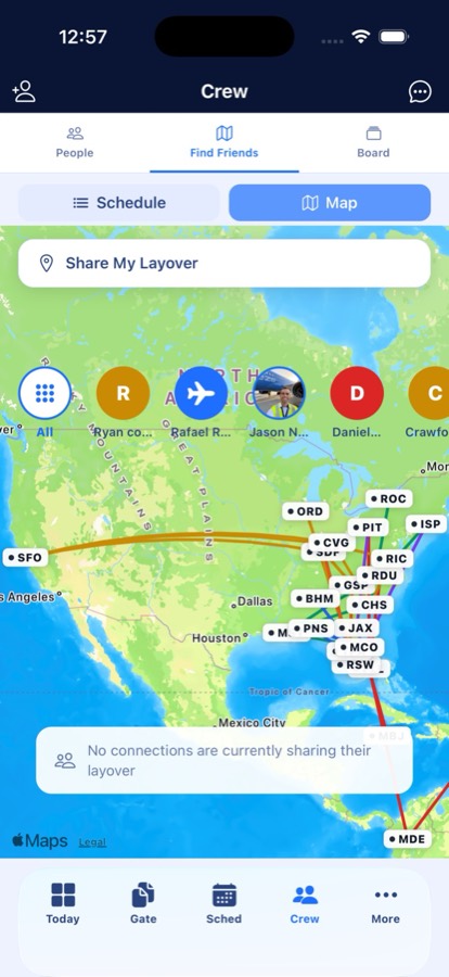 iFlight Pro Find My Friends map screen